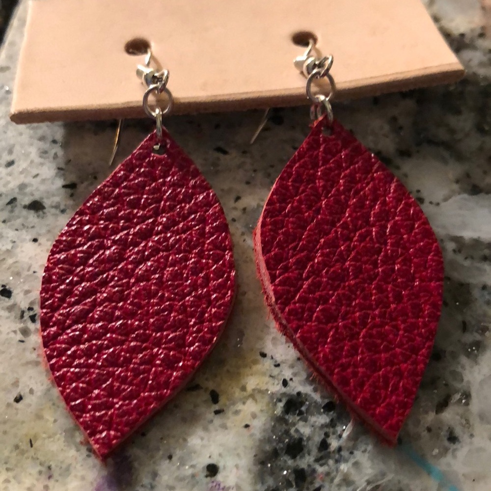 Handmade Red Earrings (medium)